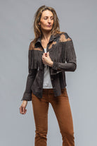 Escalera Hair-On Suede Fringe Shirt In Black | Ladies - Outerwear - Leather | Roncarati