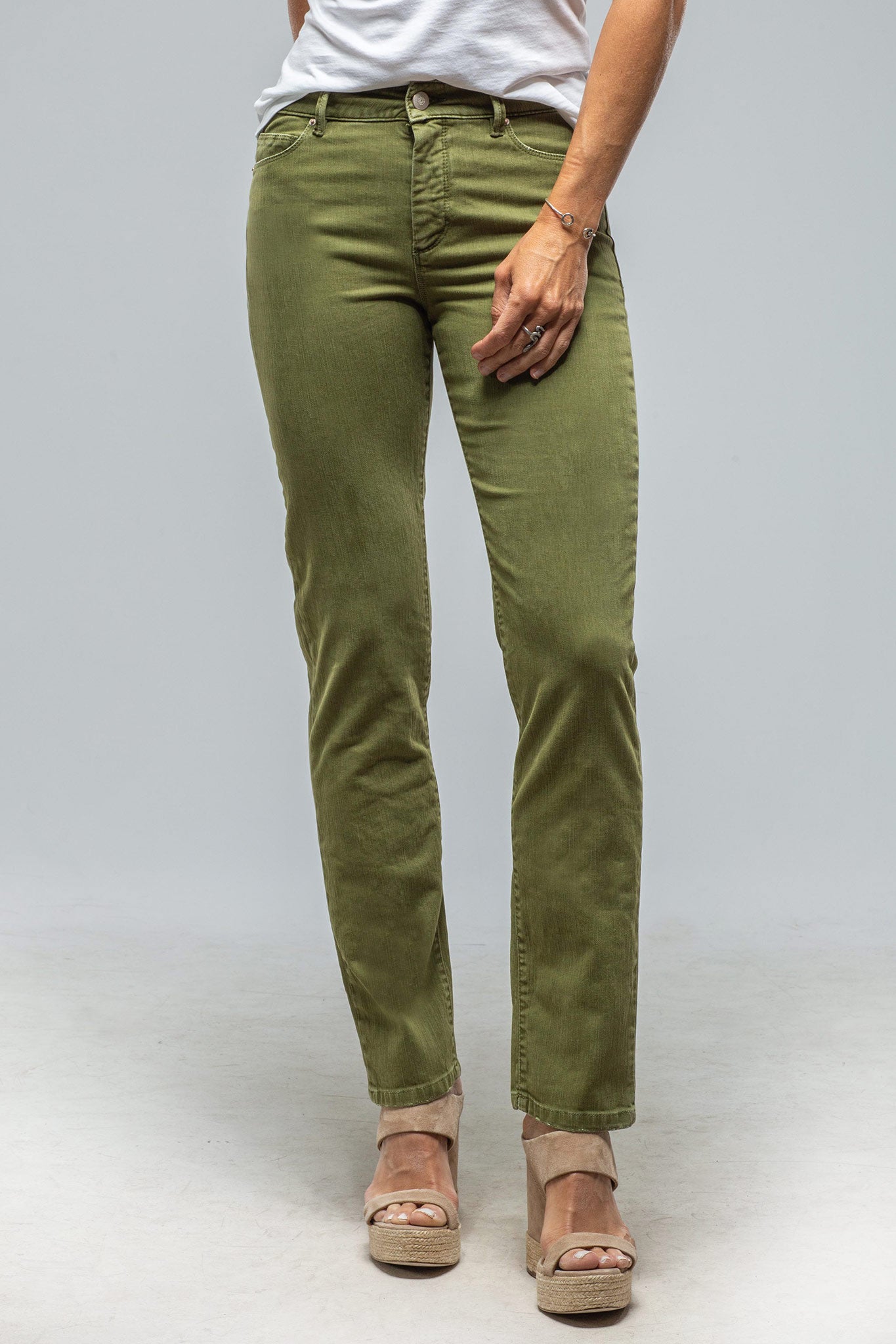Jonesy Straight Cropped Jean In Avocado | Ladies - Pants - Jeans | Axels Premium Denim