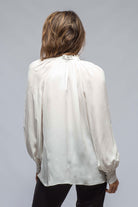 Bishop Sleeve Blouse, Silk Georgette, In Ivory | Ladies - Blouses | VOZ