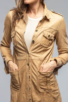 Mala 4 Pocket Leather Coat In Beige | Ladies - Outerwear - Leather | Roncarati