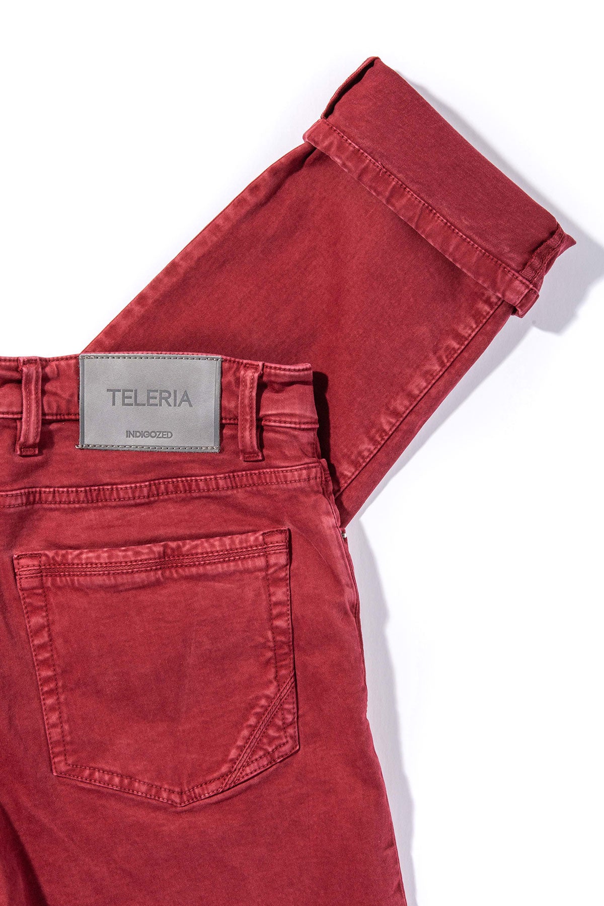 Ryland Rugged Soft Touch Cotton Jeans in Cherry | Mens - Pants - 5 Pocket | Teleria Zed
