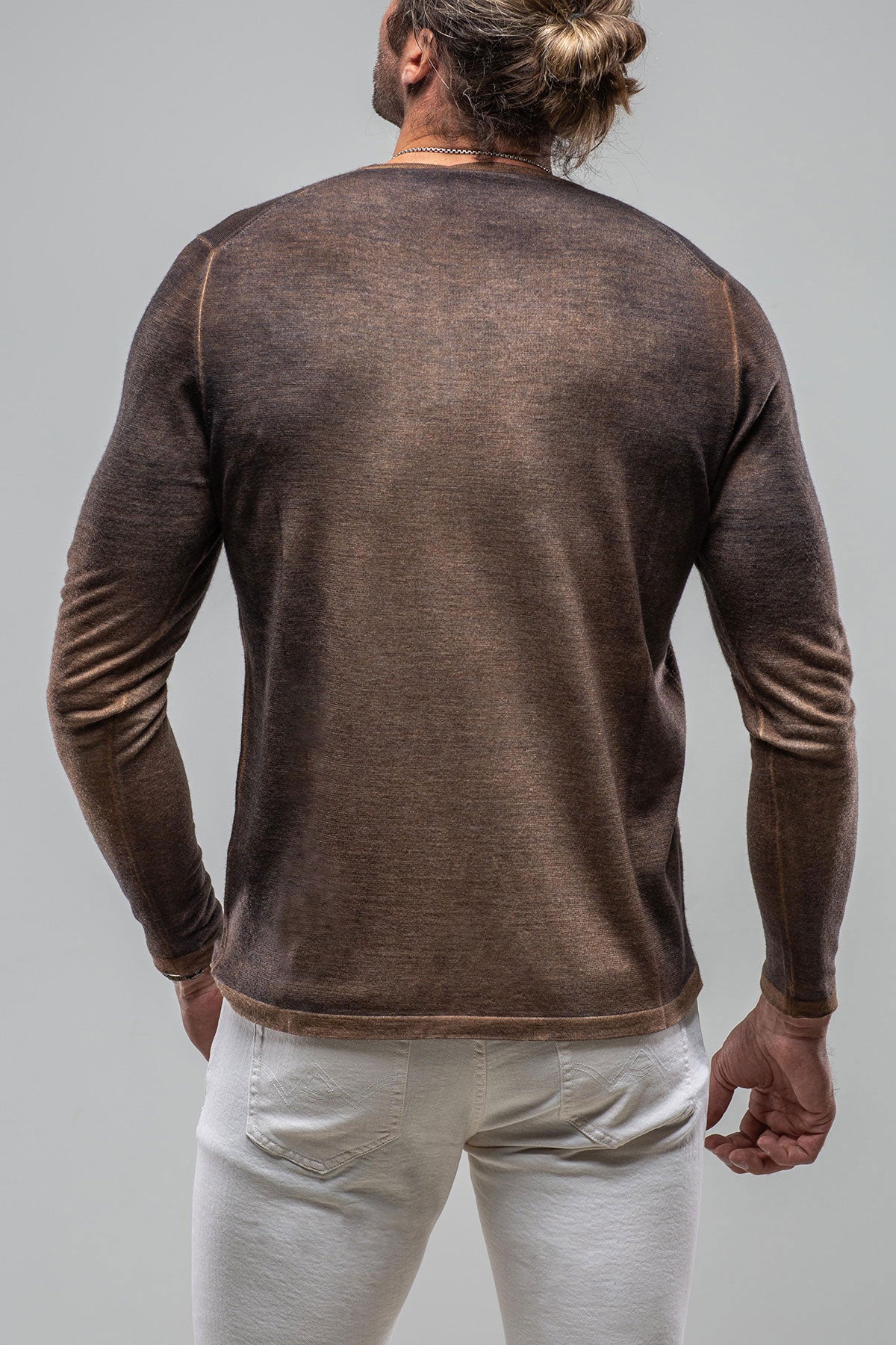Georgio Cashmere Sweater in Rust Blue | Mens - Sweaters | Dune