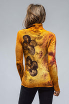 Eve Hand Painted Floral Roll Neck In Ochre | Ladies - Sweaters | Avant Toi