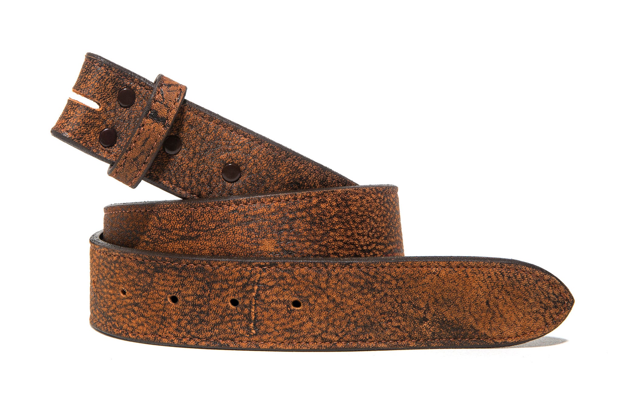 Chacon Cognac Wildebeest Strap Belts And Buckles - Belts