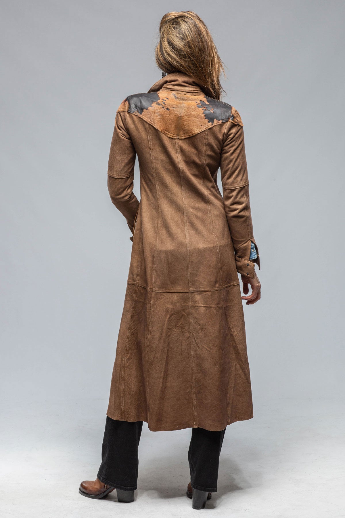 Waggoner Long Hair-On Suede Duster | Ladies - Outerwear - Leather | Roncarati