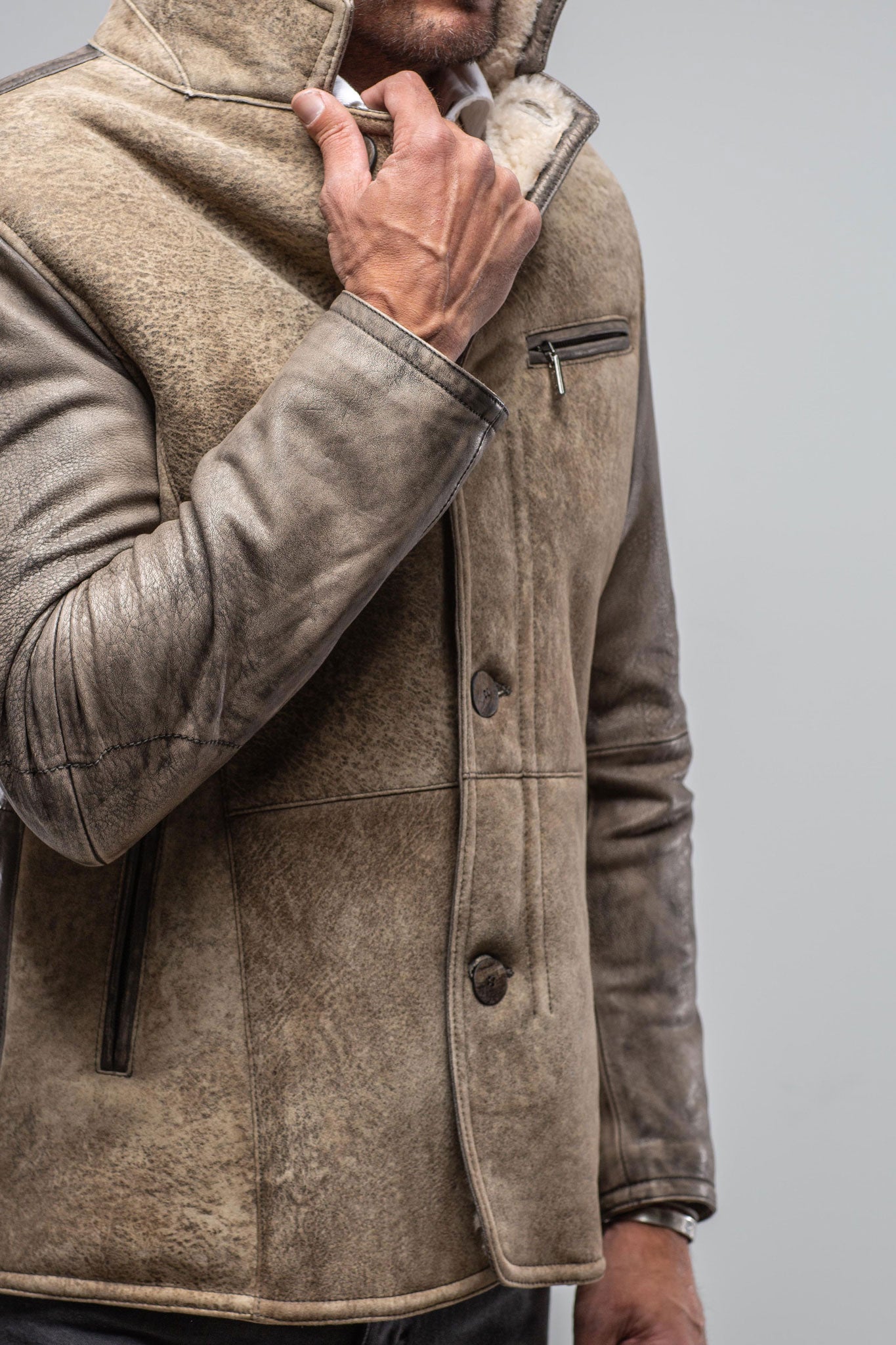 Jed Shearling Blazer | Mens - Outerwear - Shearling | Gimo's