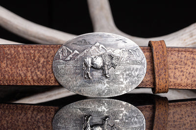 Comstock Heritage Buffalo Ranchwear Tumble Finished Belts And Buckles - Trophy