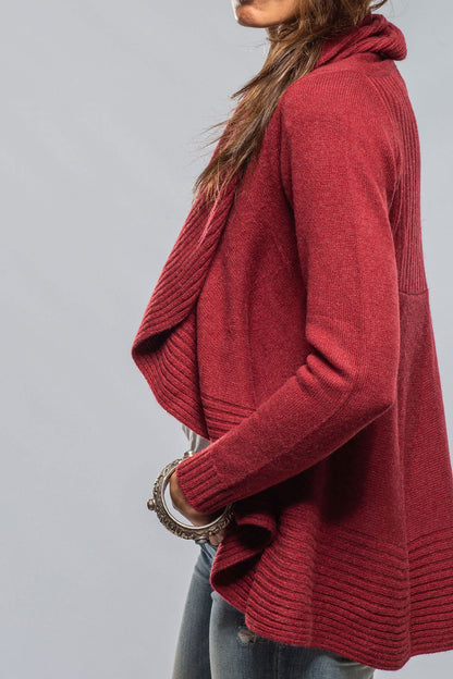 Margot Cashmere Open Cardigan In Rust