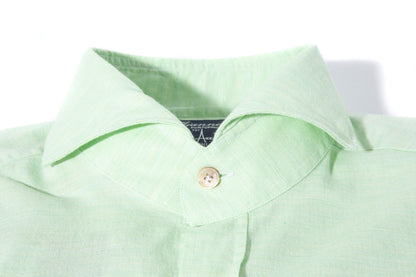 Diablo Cotton Shirt in Green | Mens - Shirts - Dress | Giannetto Portofino