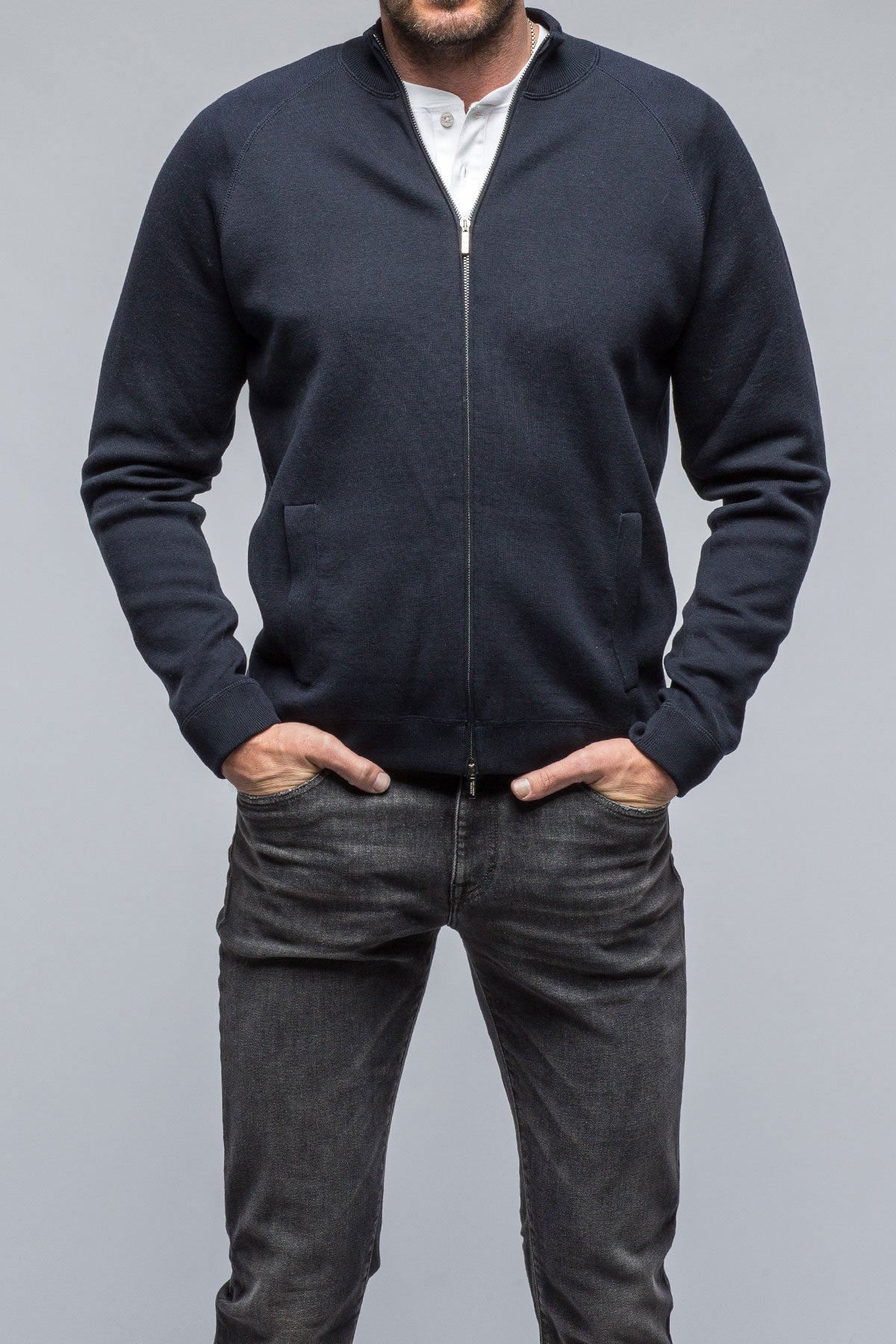 Dario Double Full Zip Silk Cotton Shirt | Mens - Sweaters | Baldassari