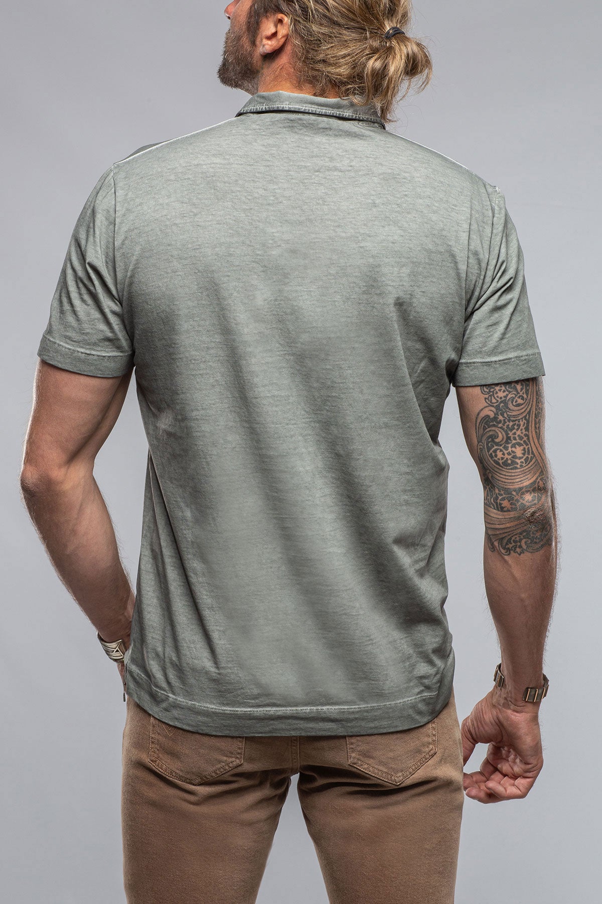 Soho Polo in Steel Grey | Mens - Shirts - Polos | Gimo's Cotton