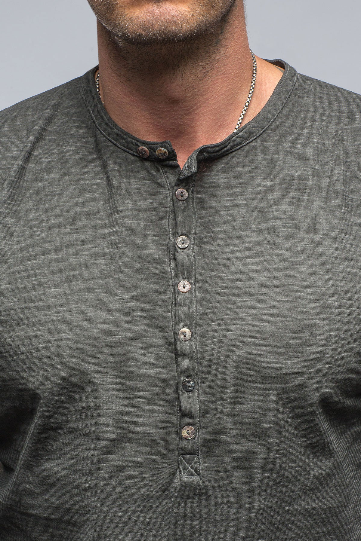 Tribeca Henley In Charcoal | Mens - Shirts - T-Shirts | Gimo's Cotton