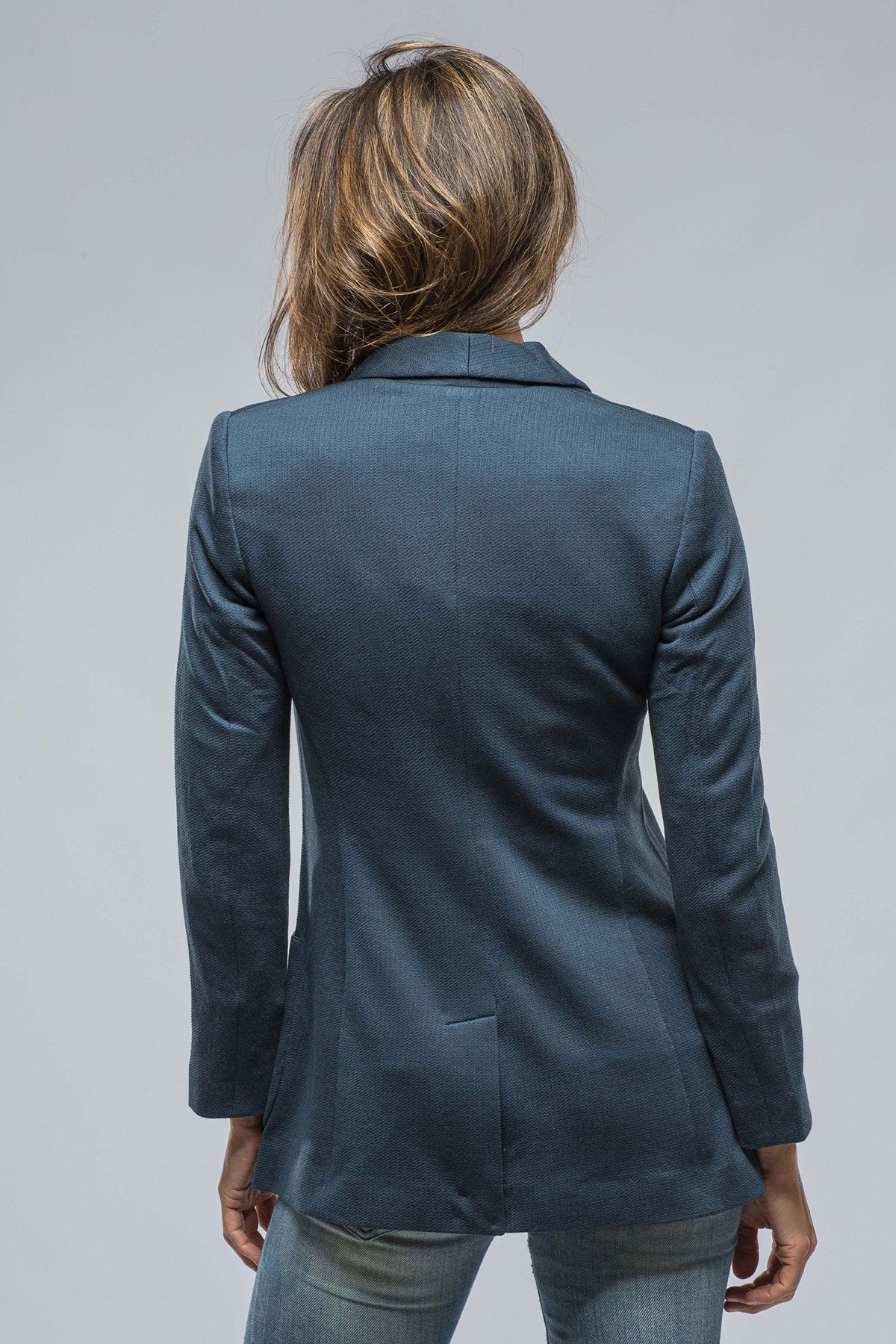 Francesca Knit Blazer In Steel | Ladies - Tailored - Jackets | Nells Nelson