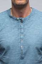Tribeca Henley In Avio | Mens - Shirts - T-Shirts | Gimo's Cotton