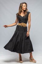 Molina Silk Linen Dress In Black | Ladies - Dresses | VOZ