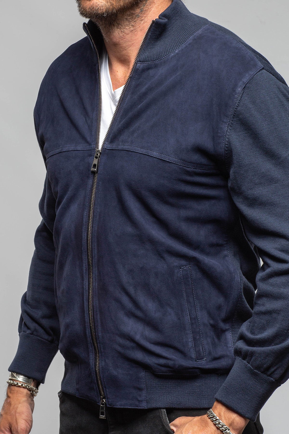 DiBello Jack Suede  & Knit Jacket Samples - Mens - Outerwear - Leather