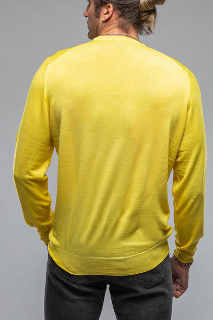 Drumohr Kane Merino Crew In Yellow Mens - Sweaters