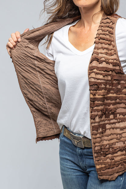 Dune Ariza Short Leather Stripe Vest Ladies - Outerwear - Leather