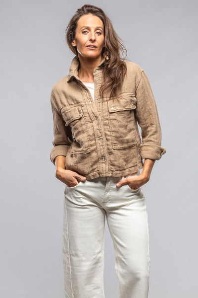 Dune | Arroya Washed Linen Jacket In Desert | Ladies - Outerwear - Lightweight 