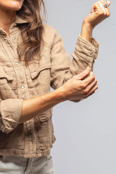 Dune | Arroya Washed Linen Jacket In Desert | Ladies - Outerwear - Lightweight 