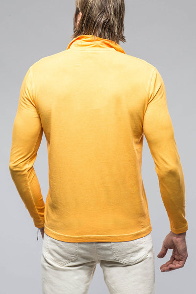 Dune Cafe Paco LS Polo Shirt In Sunflower Mens - Shirts - Polos