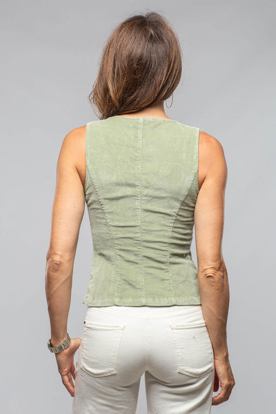 Dune Charlie Corduroy Vest In Sage Ladies - Outerwear - Lightweight