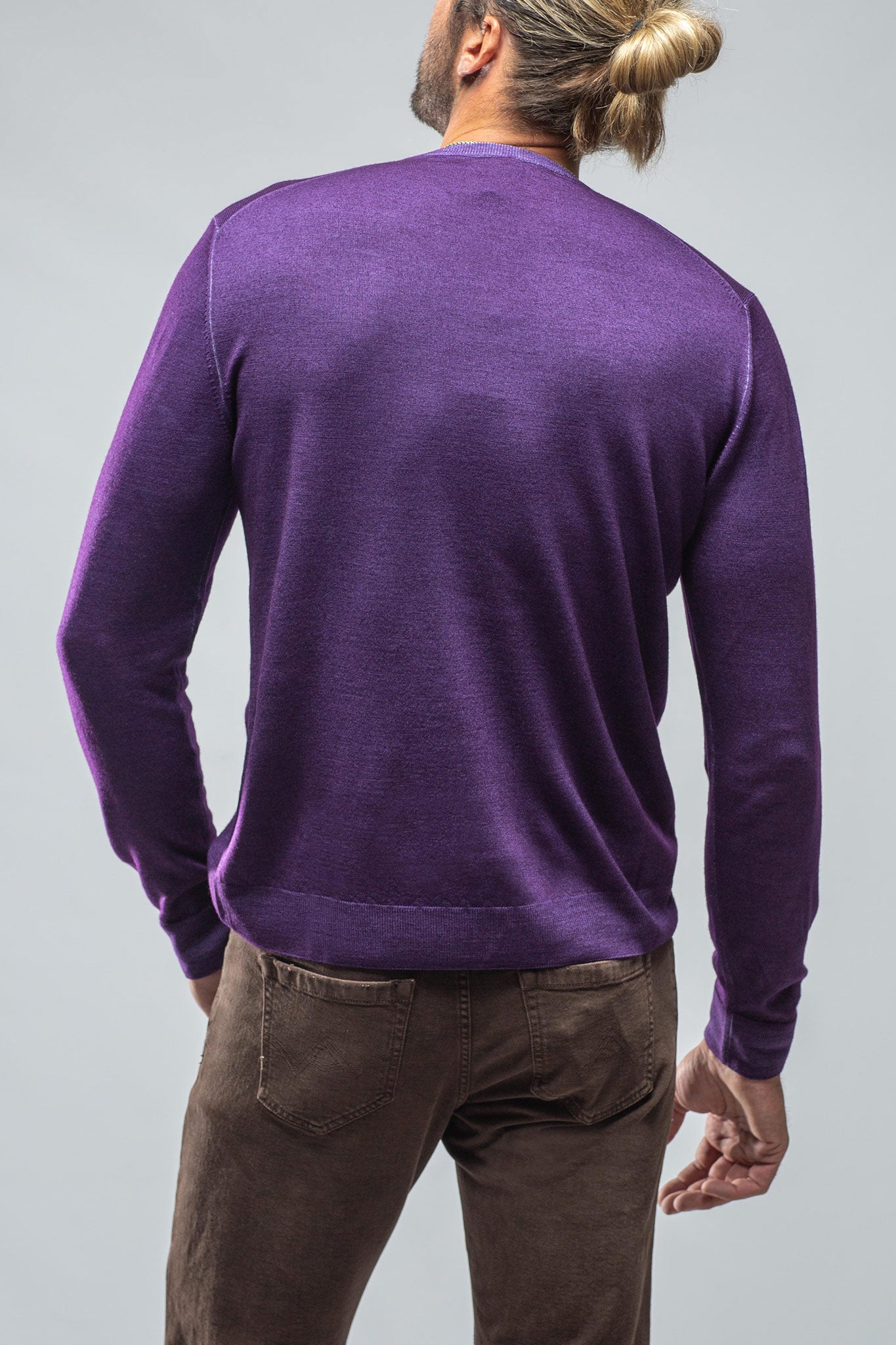Dune Crosby Merino Sweater In Viola Mens - Sweaters