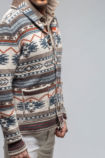 Dune Jekyll Navajo Shawl Jacket In Natural Mens - Sweaters