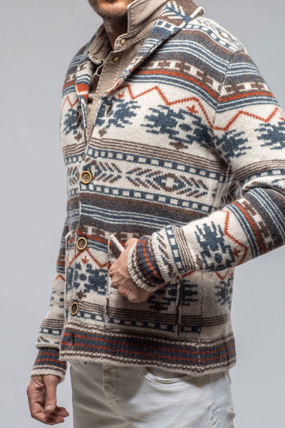 Dune Jekyll Navajo Shawl Jacket In Natural Mens - Sweaters