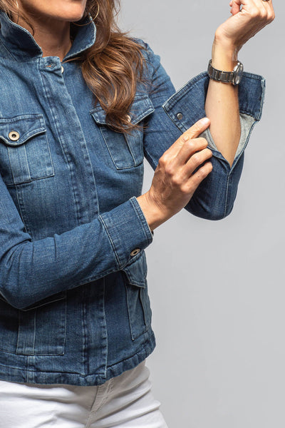 Dune | Pagosa Vintage Denim Jacket In Mid Blue | Ladies - Outerwear - Lightweight 
