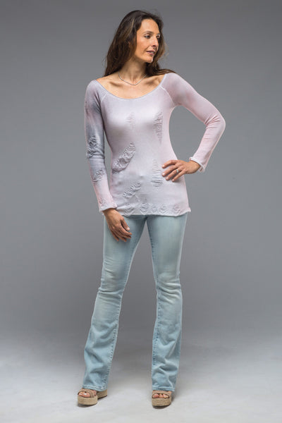 Dune Silvia Knit Top With Distressed Details In Smokey Rose Ladies - Sweaters