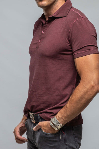 Dune Toulour SS Woven Polo in Mosto Mens - Shirts - Polos