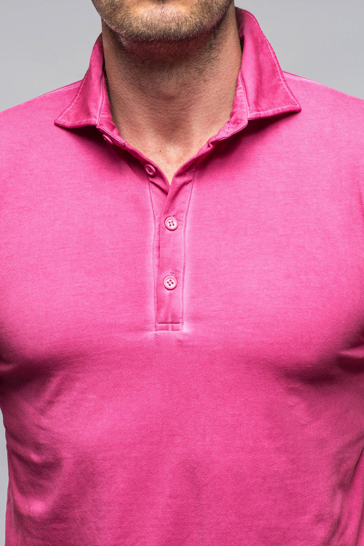 Dune Toulour SS Woven Polo in Raspberry Mens - Shirts - Polos