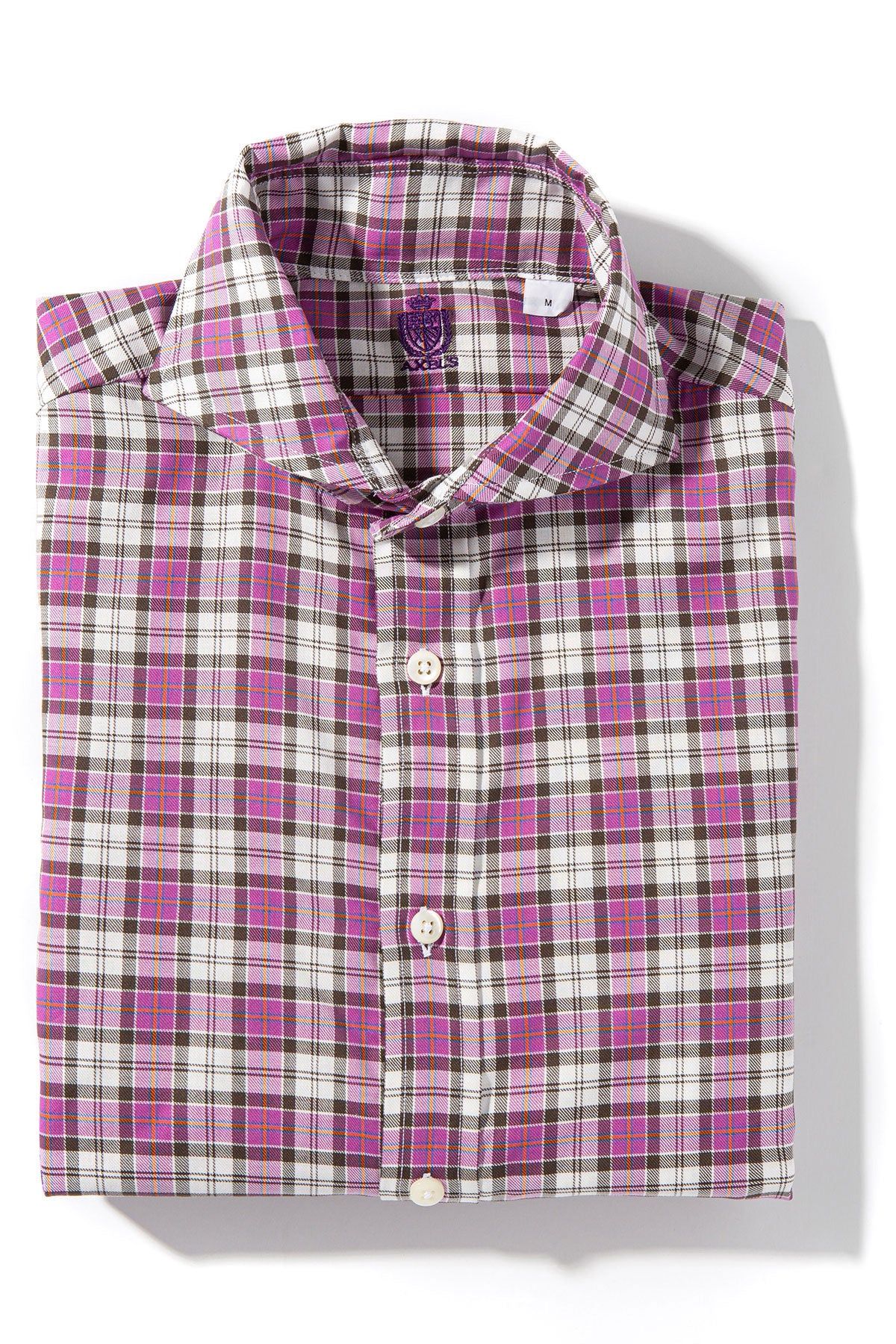 Lacoss Cotton Shirt In Purple and White | Mens - Shirts - Dress | Axels-Is
