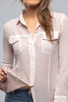 Jules Crepe Cotton Button Down In Rose | Ladies - Tops | Dune