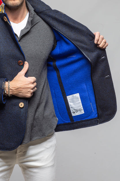 Stratton Knit Jacket In Navy