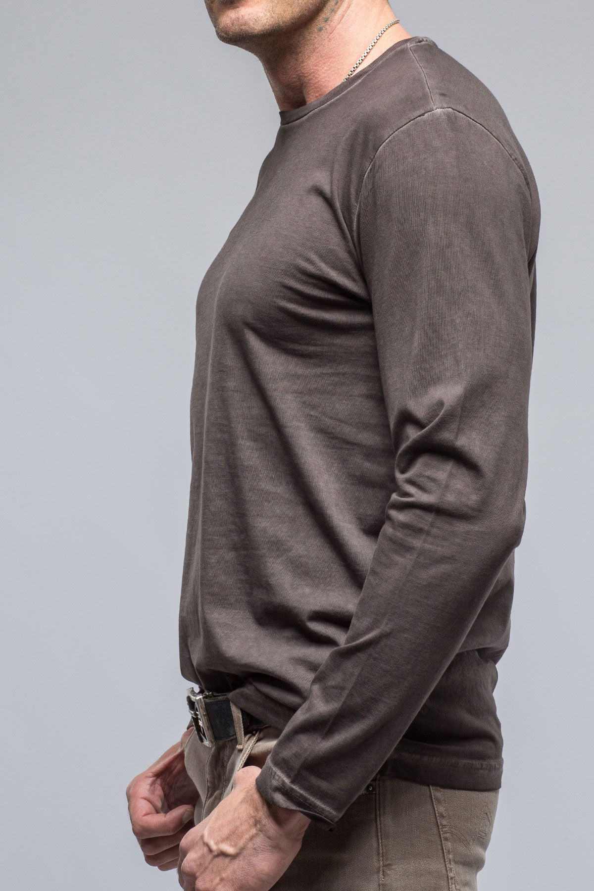 Brea LS Crew in Basalt | Mens - Shirts - T-Shirts | Georg Roth