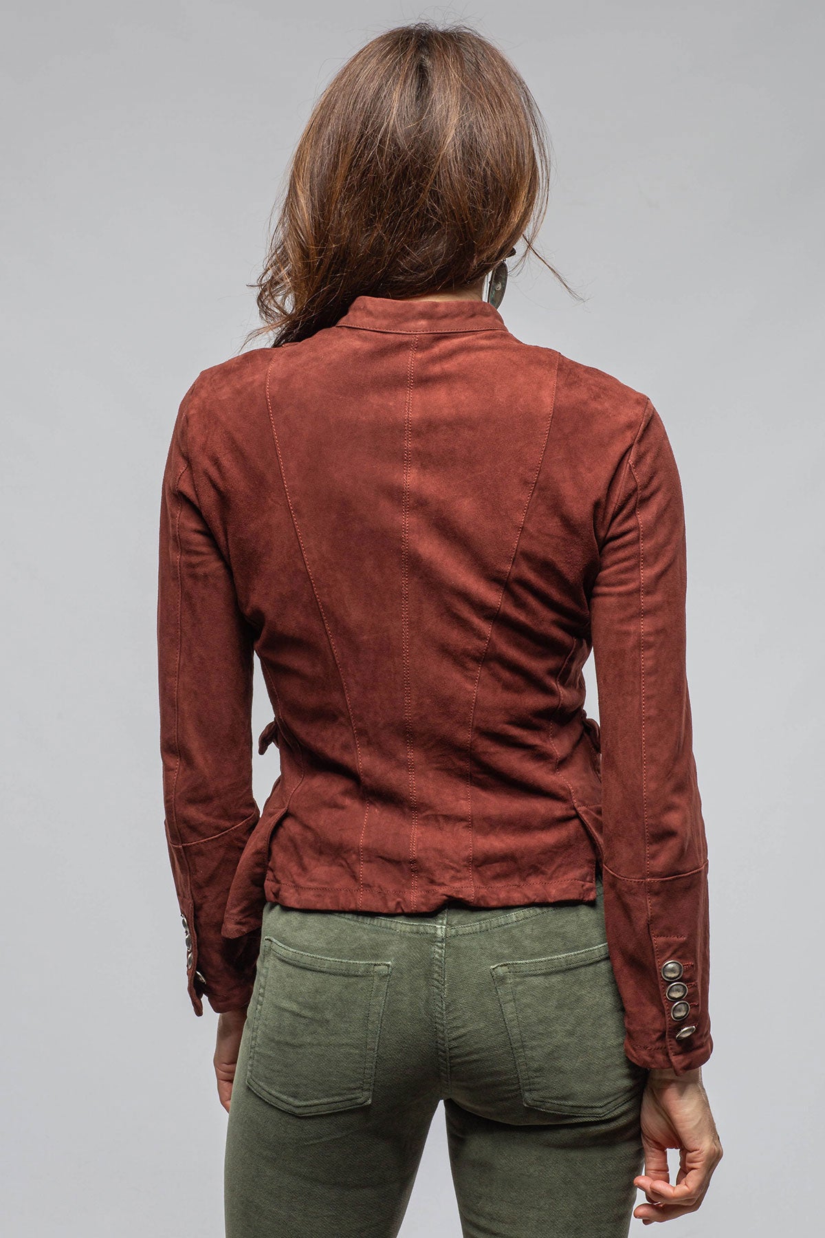 Scarlet Washed Suede Shirt In Burgundy | Ladies - Outerwear - Leather | Axel's Renegade