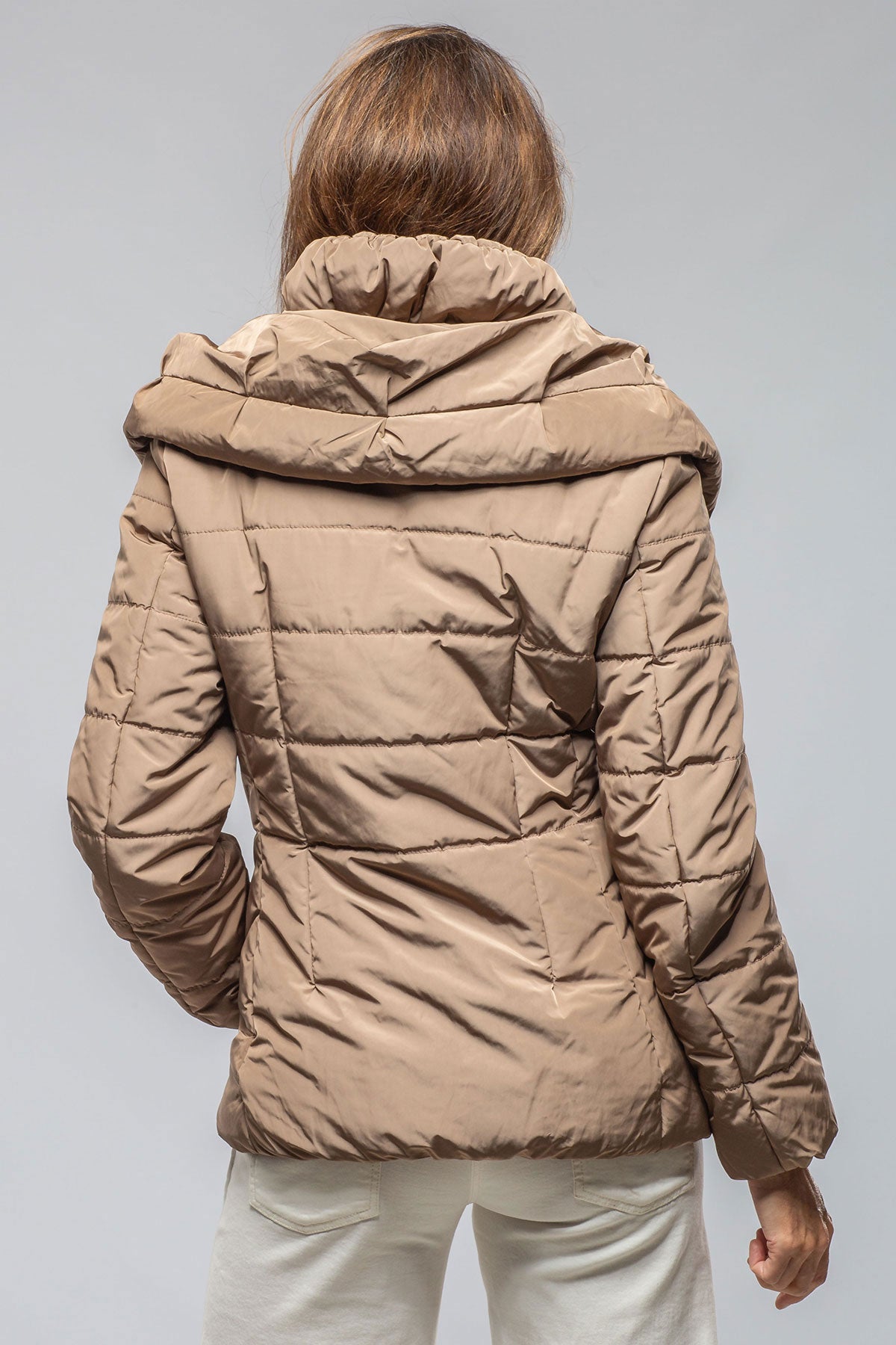 Mika High Collar Down Jacket In Sand | Samples - Ladies - Outerwear - Cloth | Gimo's