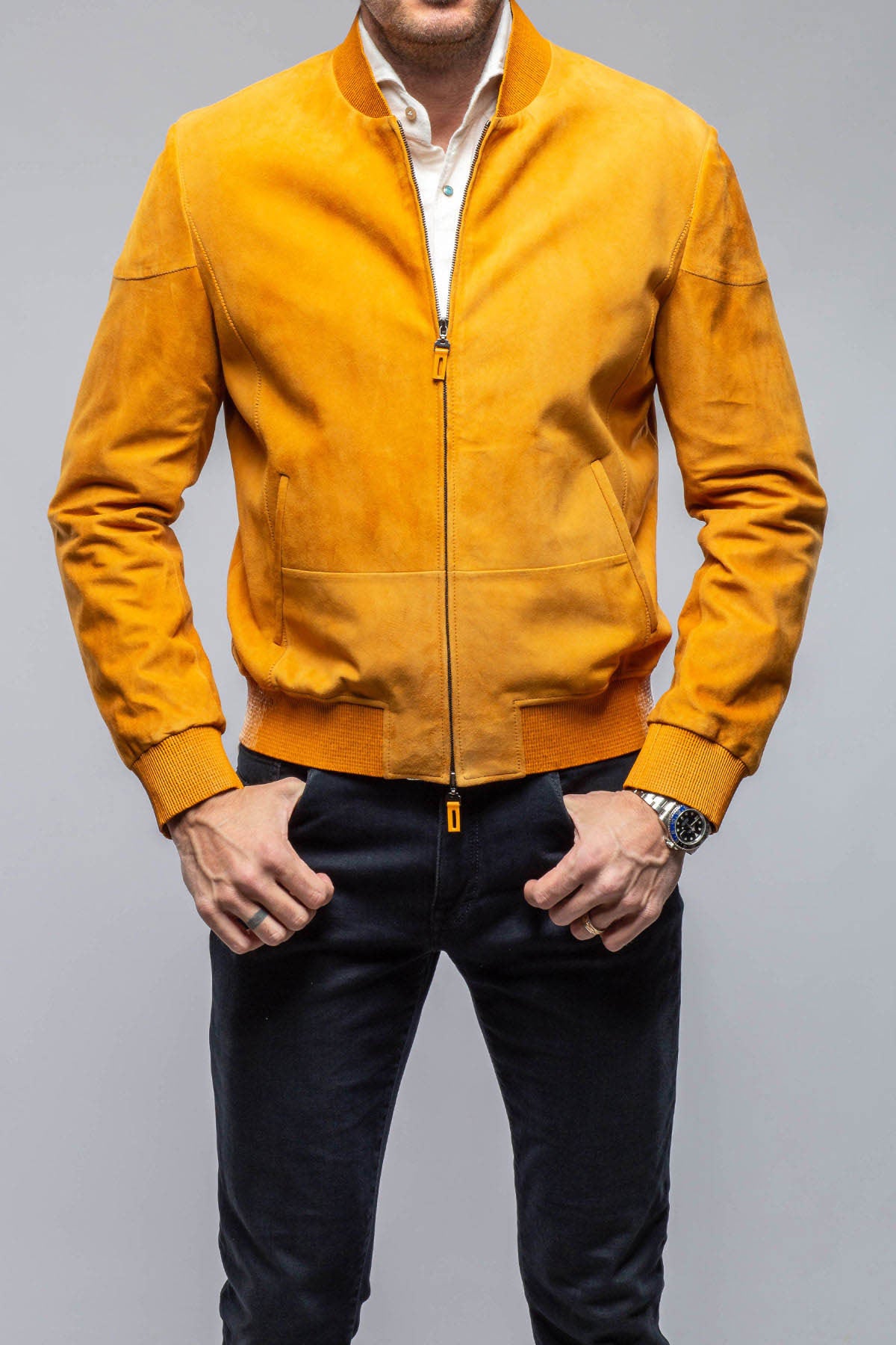 Kalahari Superlight Jacket In Gold | Mens - Outerwear - Leather | Robert Comstock