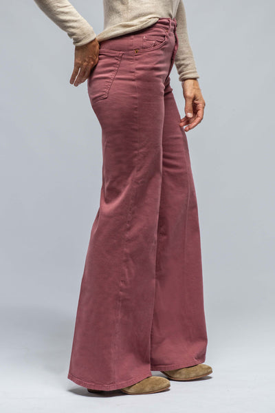 European Culture Daphne Brushed Cotton Wide Leg Jean In Dusty Brick Ladies - Pants - Knit