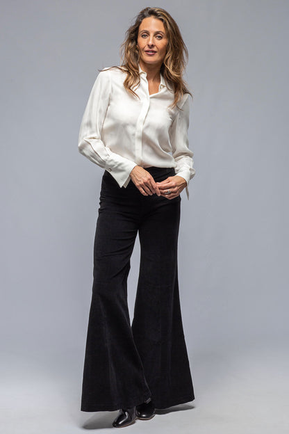 European Culture Gaby Moleskin Wide Leg Pant In Black Ladies - Pants - Knit