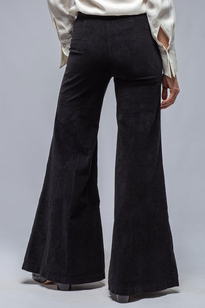 European Culture Gaby Moleskin Wide Leg Pant In Black Ladies - Pants - Knit