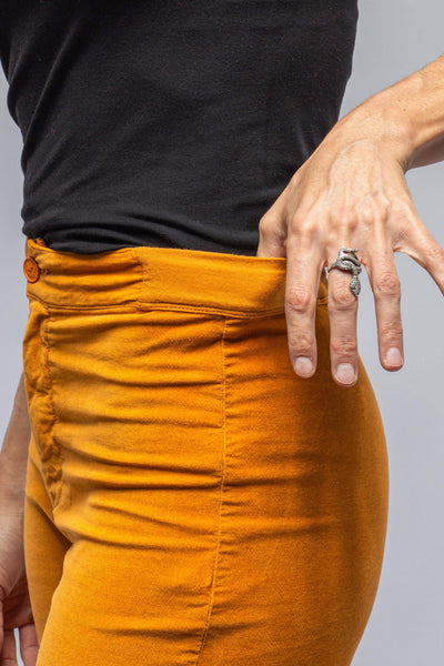 European Culture Gaby Moleskin Wide Leg Pant In Marigold Ladies - Pants - Knit