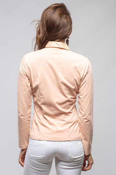 Pennelope Ruffle Front Shirt In Blush | Ladies - Blouses | European Culture