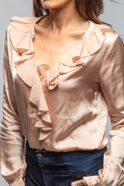 European Culture Vivian Ruffle Blouse In Roebuck Ladies - Blouses