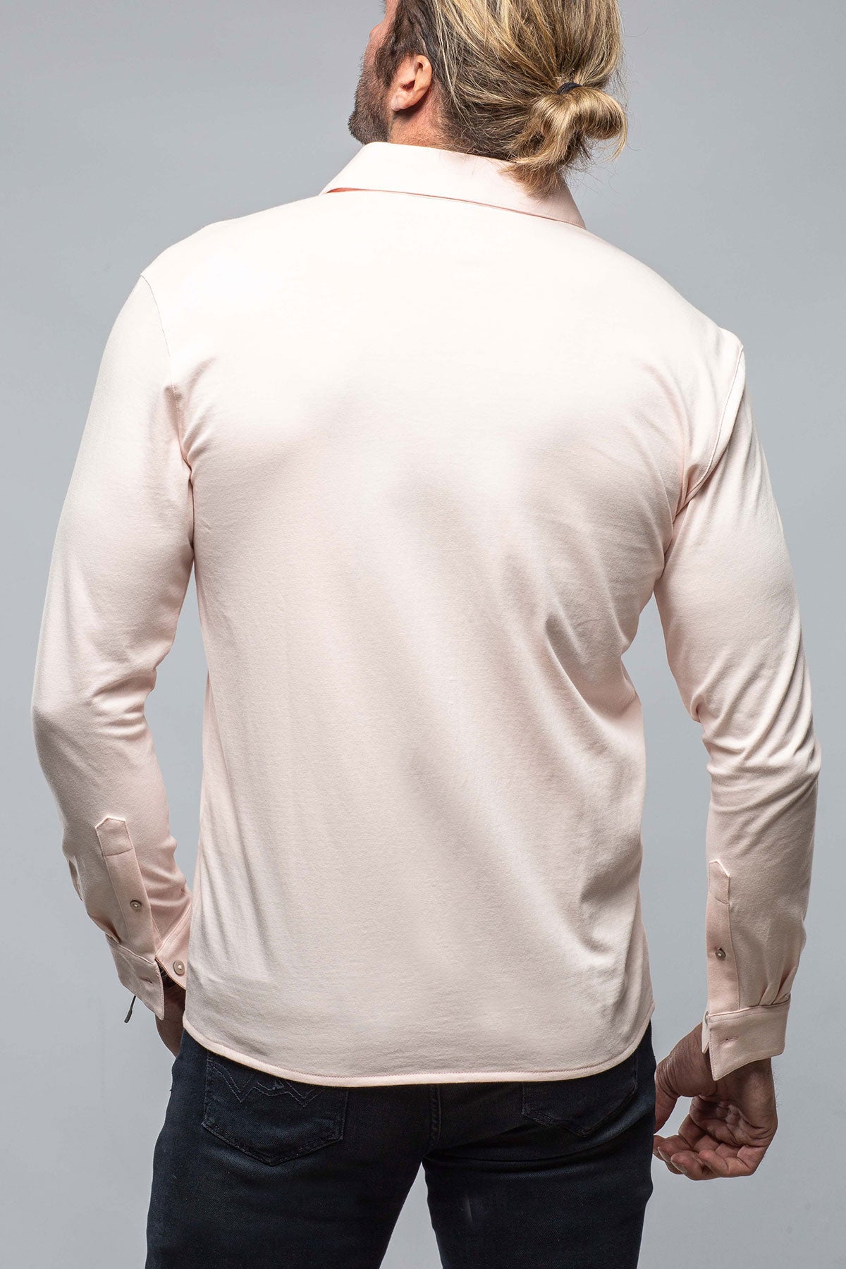 Cambria Button Up Polo in Pink | Mens - Shirts - Polos | Georg Roth