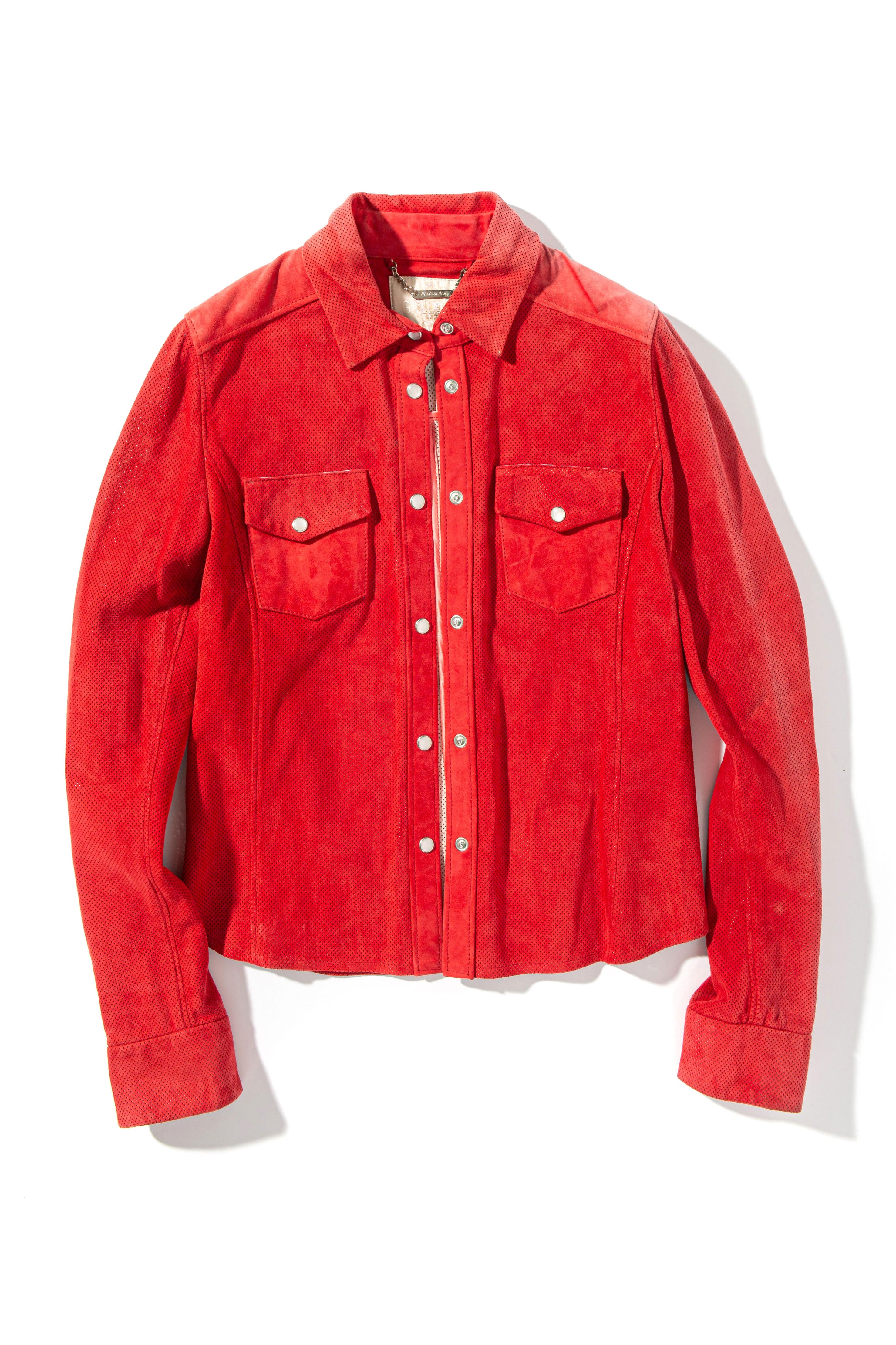 BG Perforated Snap Shirt | Samples - Ladies - Outerwear - Closeouts | Gollatti