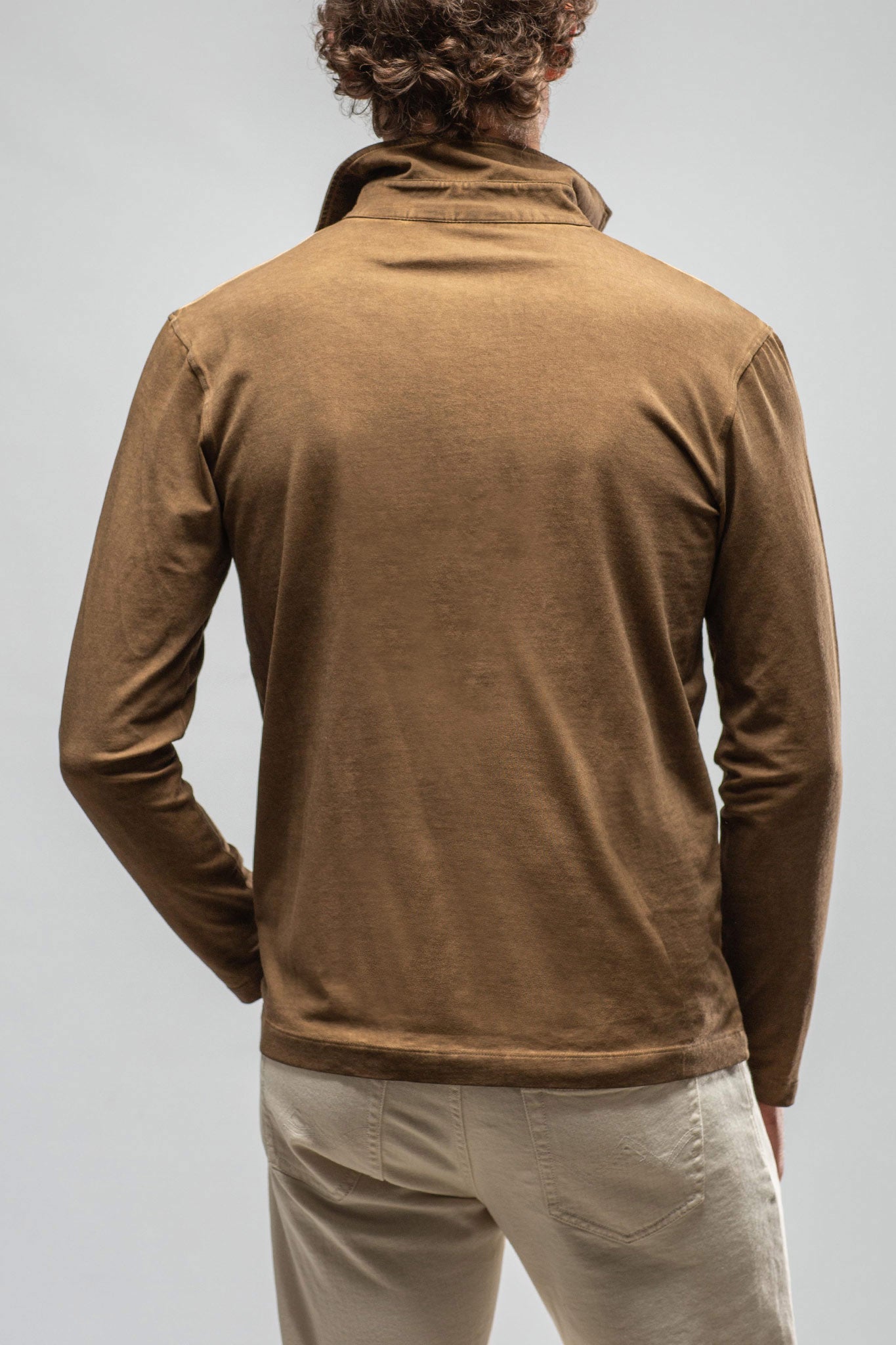 Cafe Paco LS Polo Shirt In Light Brown | Mens - Shirts - Polos | Dune