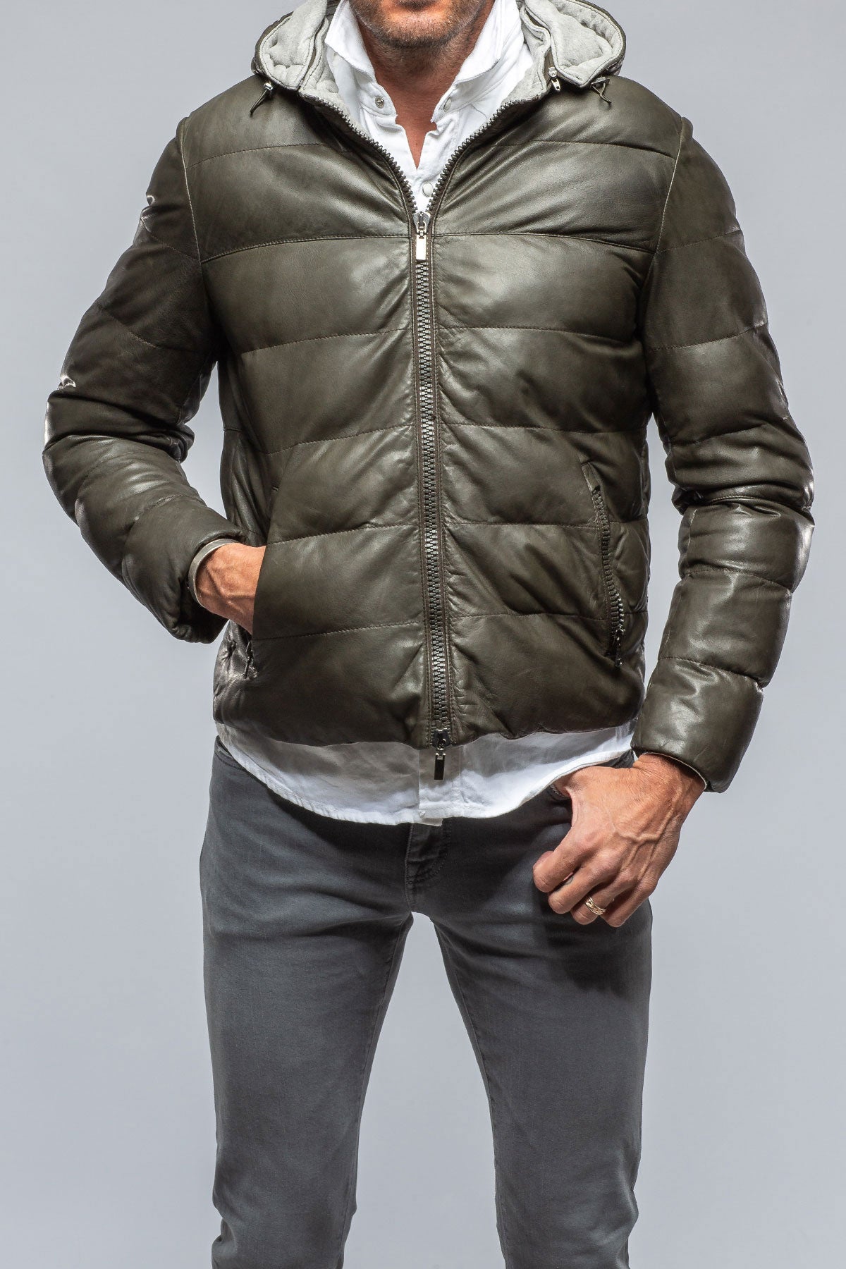 Classic Black Leather Puffer Jacket Mens - Stay Warm in Style!-  ChersDelights Leather Apparel